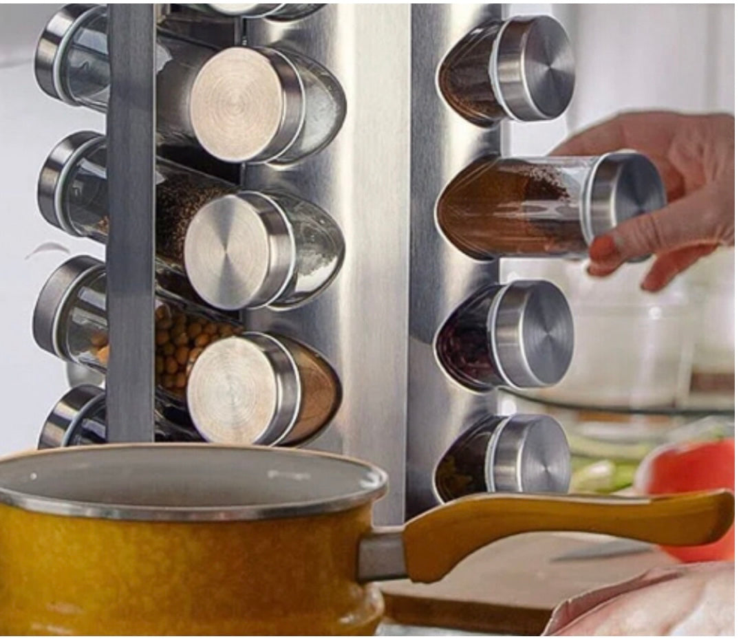 12-Jars Rotating Spice Rack