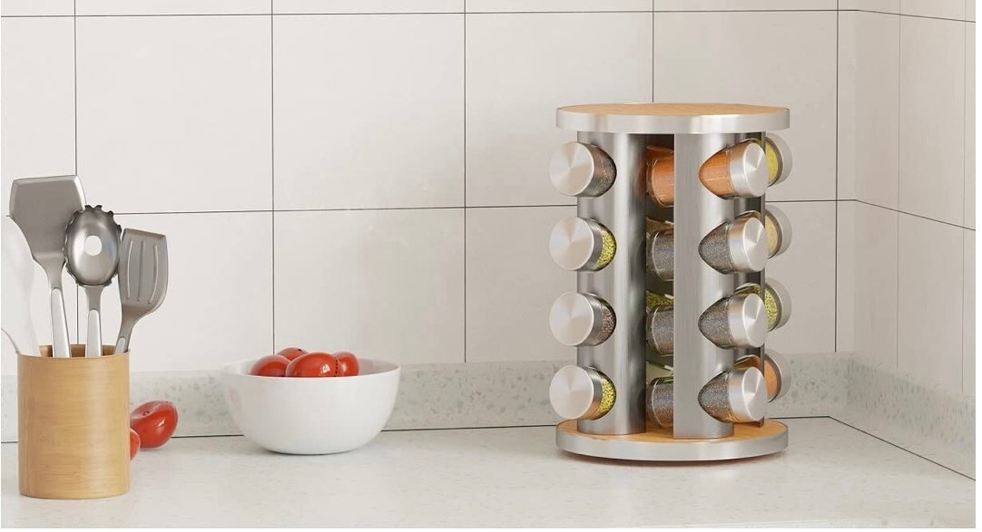 16-Jars Rotating Spice Rack