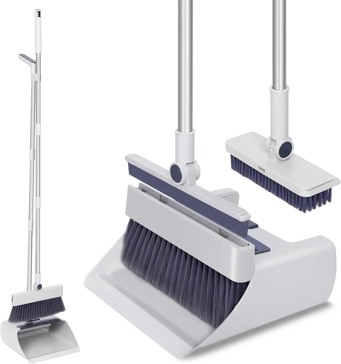 4 in 1 Broom and Dustpan Combo Set